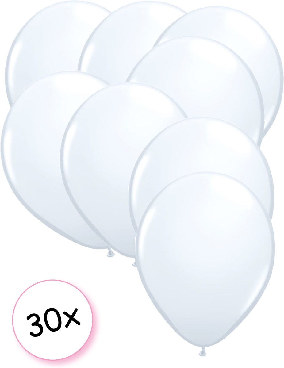 Ballonnen Wit 30 stuks 27 cm